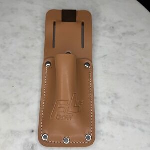 New FL Front Leather Tan Tool Pouch Holder Heavy Duty‎ Riveted Construction 9 in